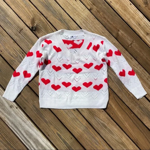 Valentine Heart Sweater Boutique White - Picture 2 of 9